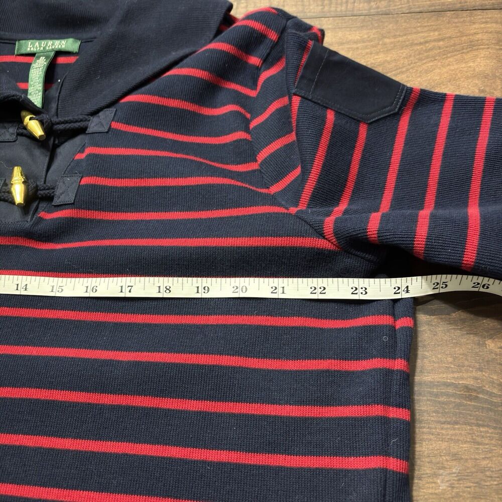 Lauren Ralph Lauren Top 2X Blue Red Stripe Long Sleeve pullover Nautical Boating - Picture 7 of 9